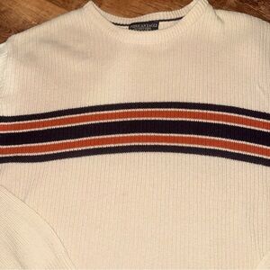 VTG Y2K American Eagle Outfitters Men's L Striped Knit Sweater Ribbed Pullover